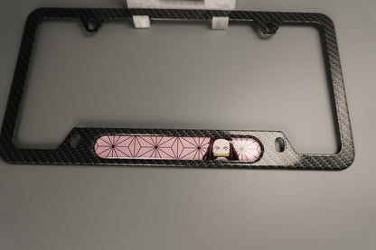 License plate frame aluminum Anime - Demon Slayer Nezunko (fan art)
