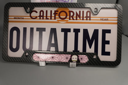 License plate frame aluminum Anime - Demon Slayer Nezunko (fan art)