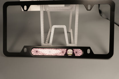 License plate frame aluminum Anime - Demon Slayer Nezunko (fan art)