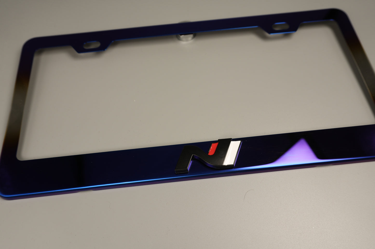License Plate Frame Hyundai N  for Elantra N Kona N Veloster N Neo Chrome or Ti