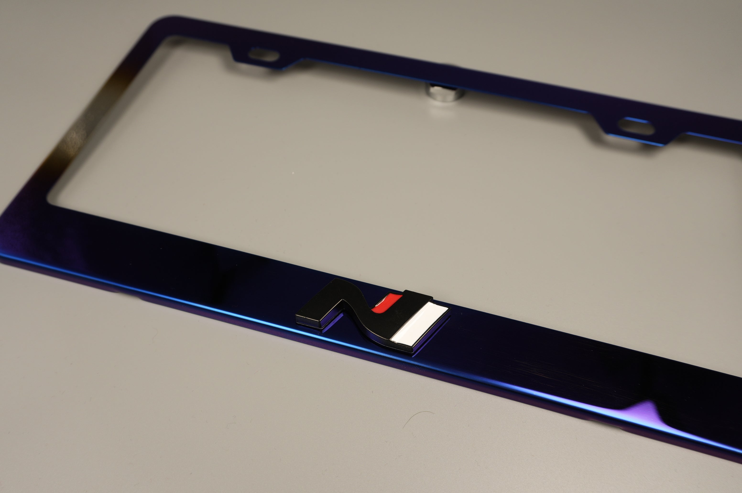 License Plate Frame Hyundai N  for Elantra N Kona N Veloster N Neo Chrome or Ti