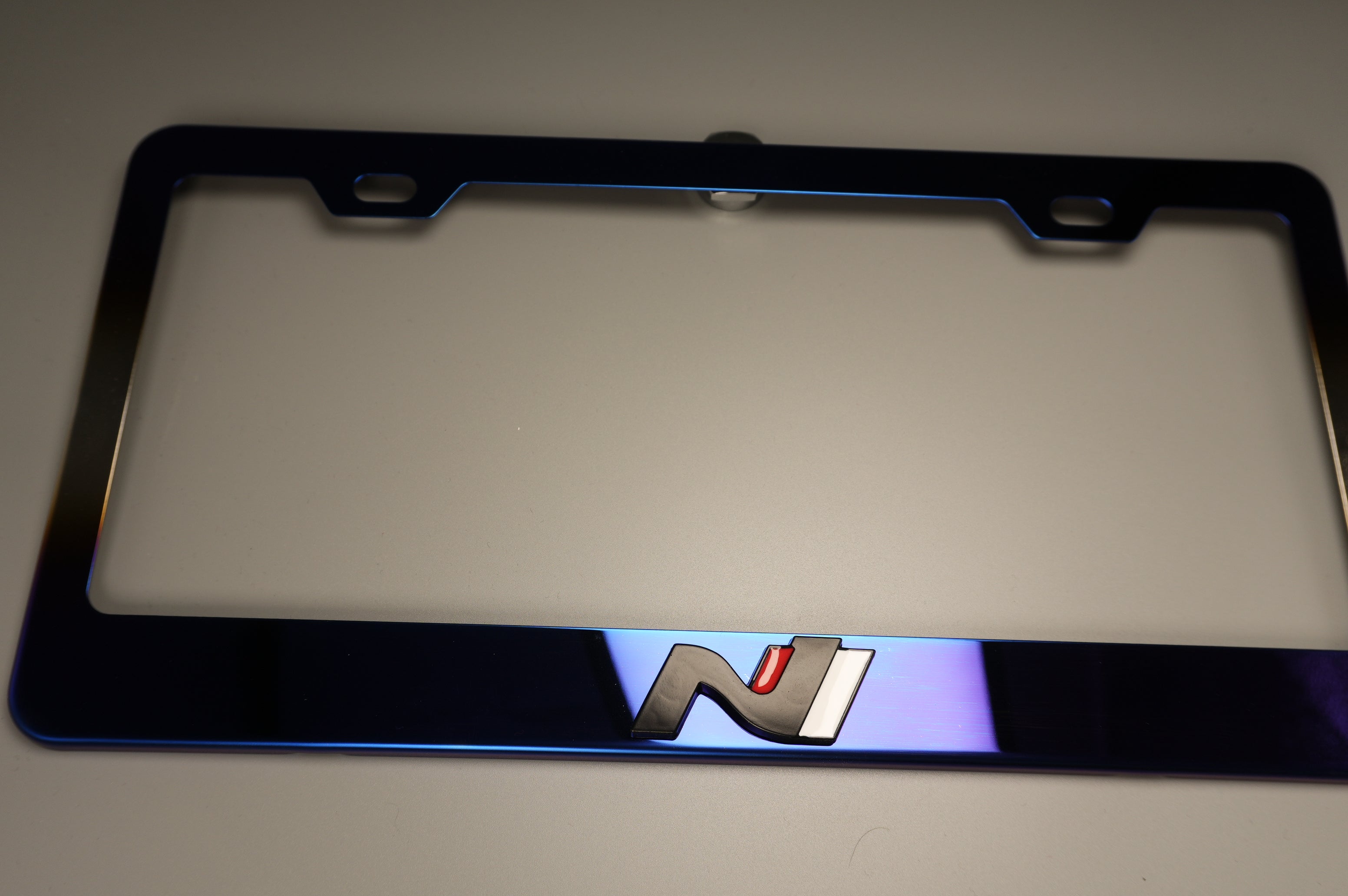 License Plate Frame Hyundai N  for Elantra N Kona N Veloster N Neo Chrome or Ti