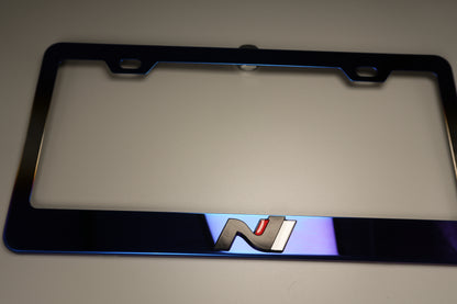 License Plate Frame Hyundai N  for Elantra N Kona N Veloster N Neo Chrome or Ti