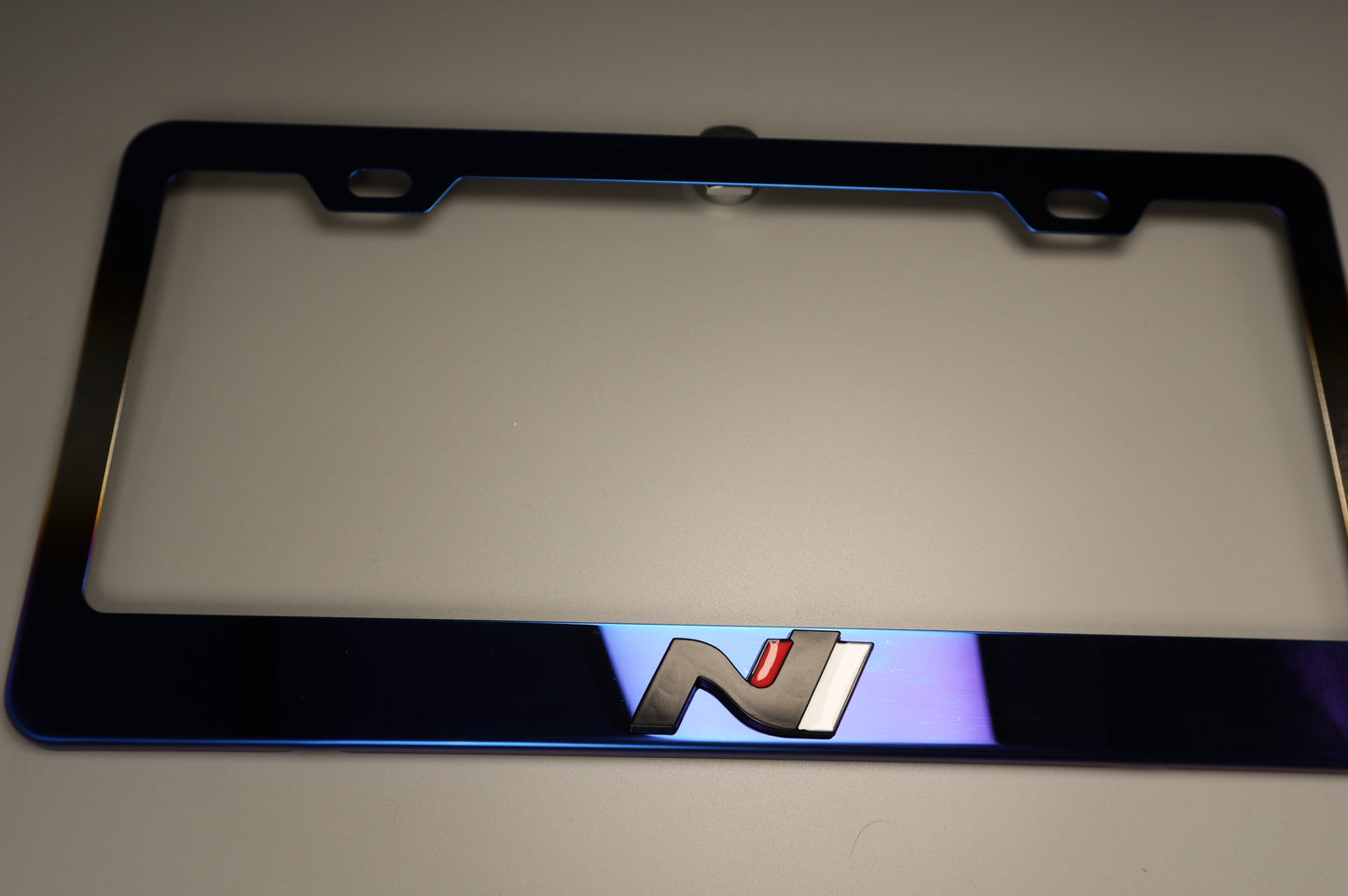 License Plate Frame Hyundai N  for Elantra N Kona N Veloster N Neo Chrome or Ti