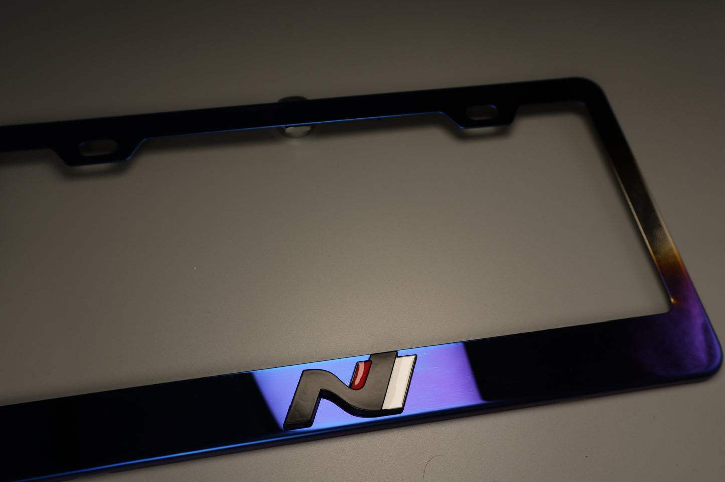 License Plate Frame Hyundai N  for Elantra N Kona N Veloster N Neo Chrome or Ti