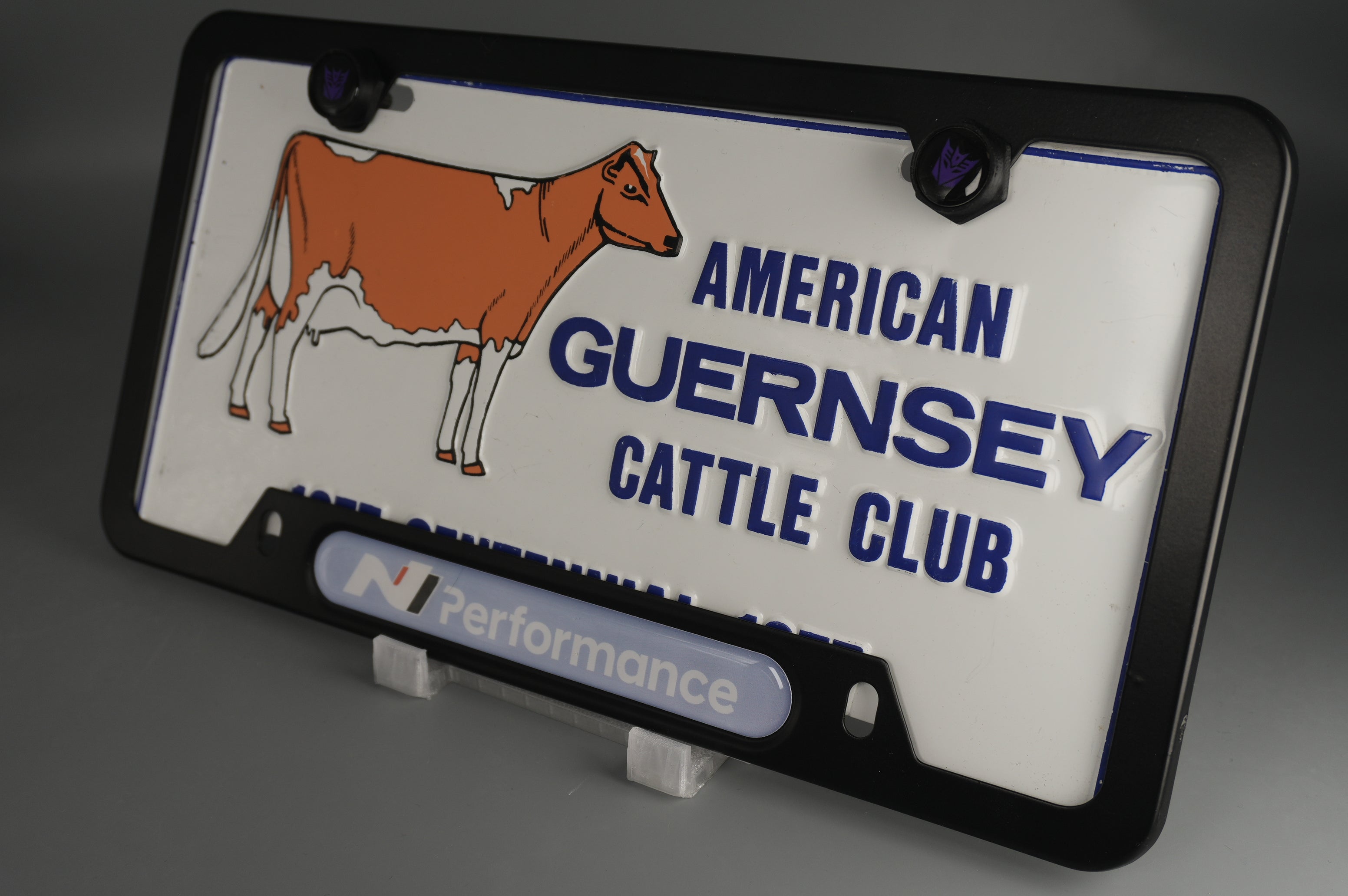 License Plate Frame Hyundai N Performance for Elantra N Kona N Veloster N (blue)