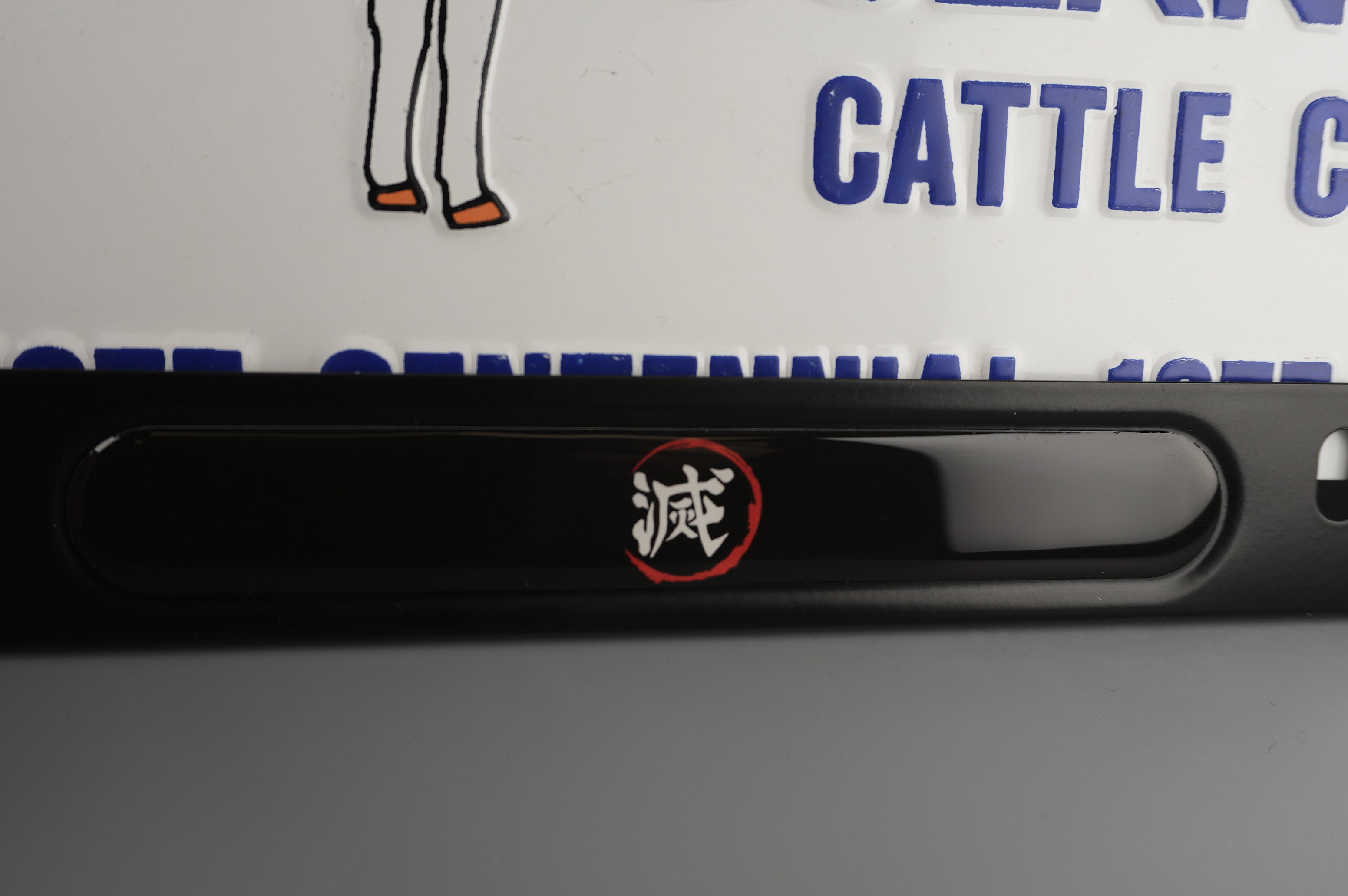 License Plate Frame team 滅 which means “to obliterate”