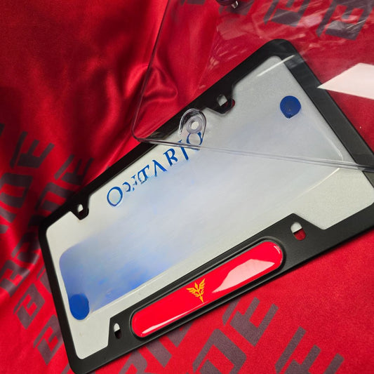 Anime Gundam Neo Zeon Sazabi Sinanju aluminum License plate frame