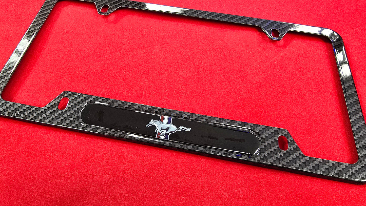 License Plate Frame MUSTANG Metal Plate frame and free plate cover