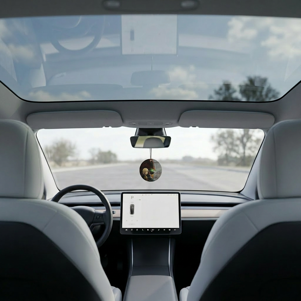 Amuro & Char Nu Gundam vs Sazabi Anime Car Air Freshener | Luxury Armani Code Sport Type Scent | JDM KDM Aesthetic Hanging Card