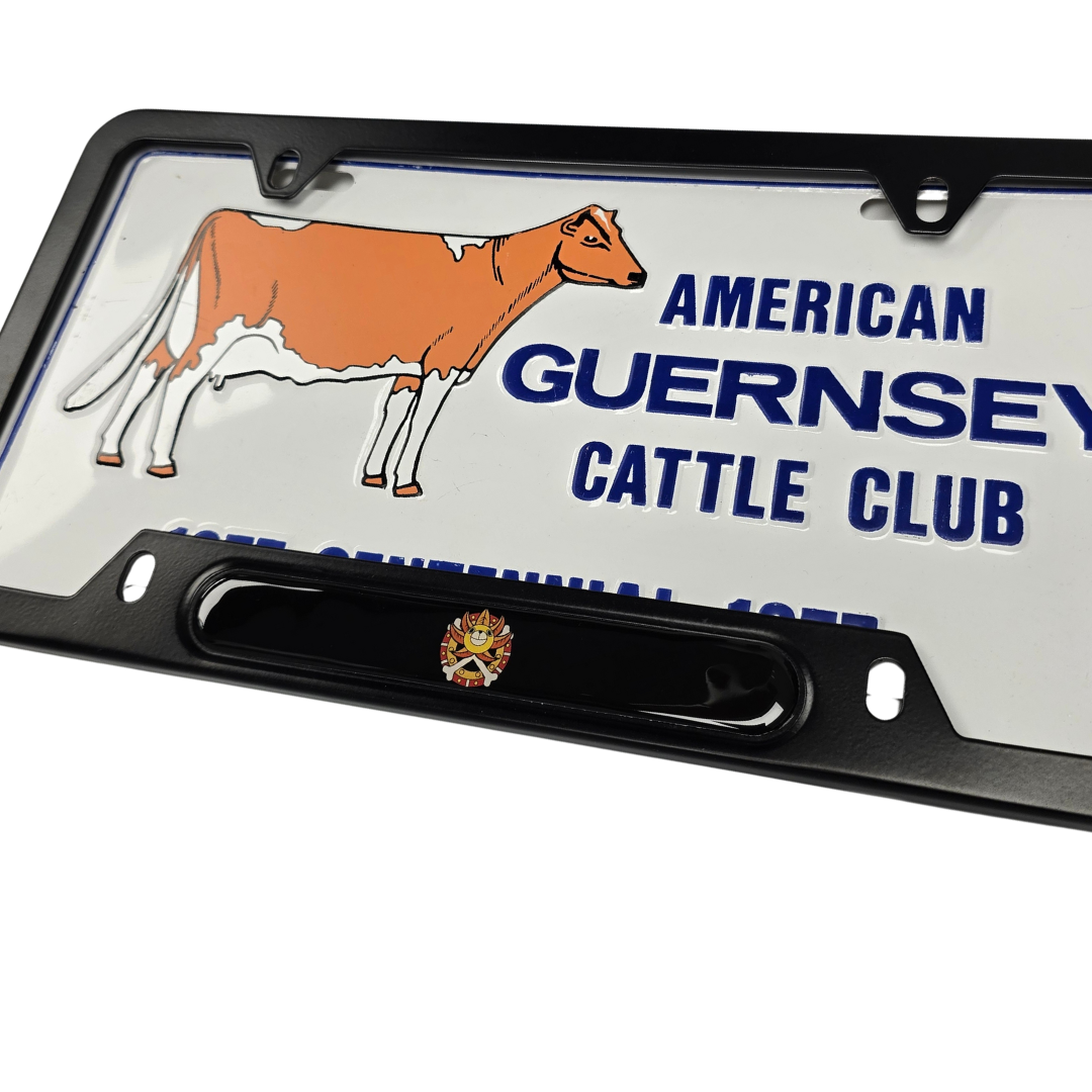 Anime One Piece Jolly Roger Flag on thousand sunny   aluminum License plate frame (Copy)
